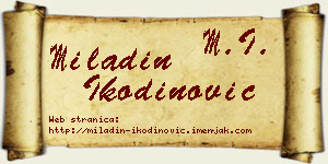 Miladin Ikodinović vizit kartica